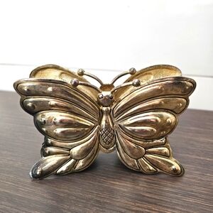 Vintage Godinger silver plated butterfly napkin holder
